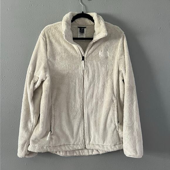 The North Face Osito Women’s XL Beige Fuzzy Full Zip Jacket Circular Design - Picture 1 of 7